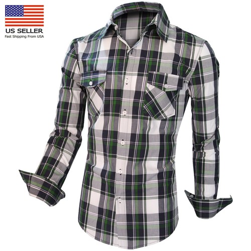 Men's Stylish Casual Luxury Dress Shirt Slim Fit T-Shirt Long Sleeve Formal Tops - Picture 20 of 59