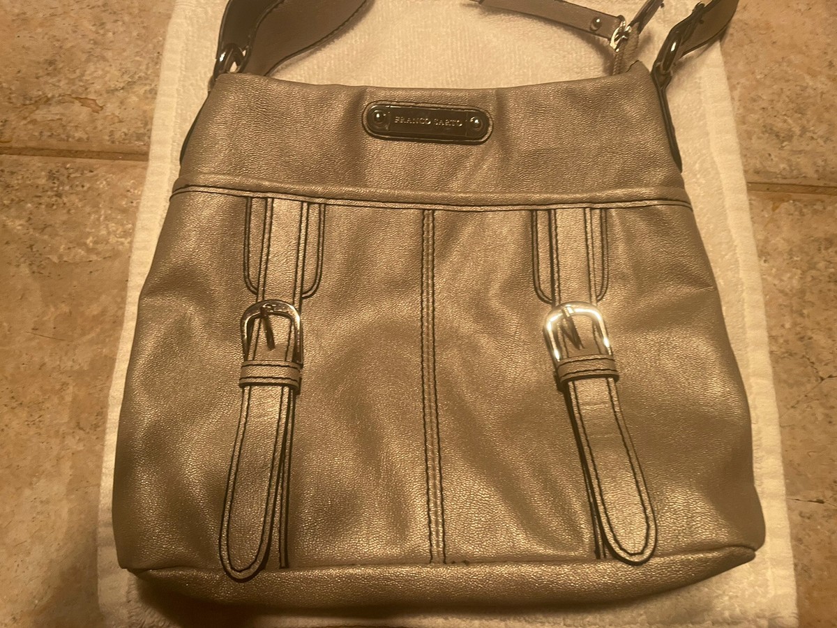 Ladies Franco Sarto silver metallic crossbody bag