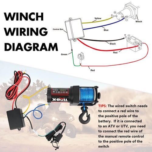 X-BULL 12V Electric Winch 3000lbs 4500lbs 14500lb Synthetic Rope ATV Boat 4WD - Picture 36 of 103
