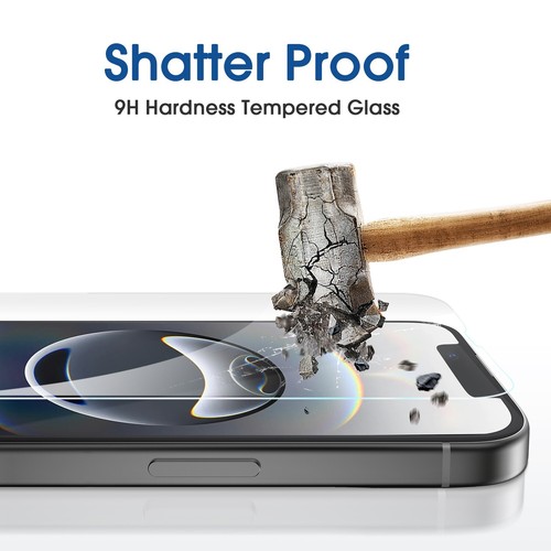 amFilm iPhone 16e [6.1''] Protecteur d'écran + Protecteur d'objectif caméra [Pack de 2+2] - Photo 3 sur 7