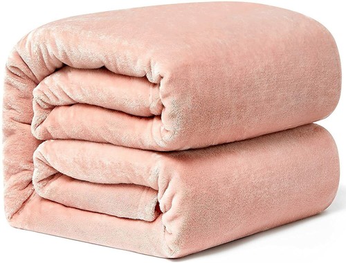 Fleece Mink Throw Warm Super Soft Plain Large Bed Blanket Sofa Double King Size - Picture 6 of 10