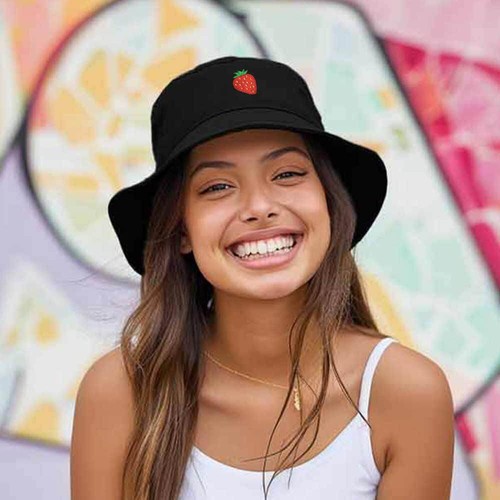 Dalix Strawberry Bucket Hat - Picture 4 of 4