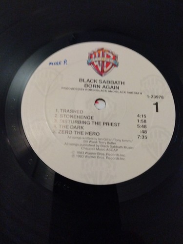 Black Sabbath Born Again Vinyl LP Gold Stamp Promo 1983 WB 1-23978 VG - Picture 5 of 12