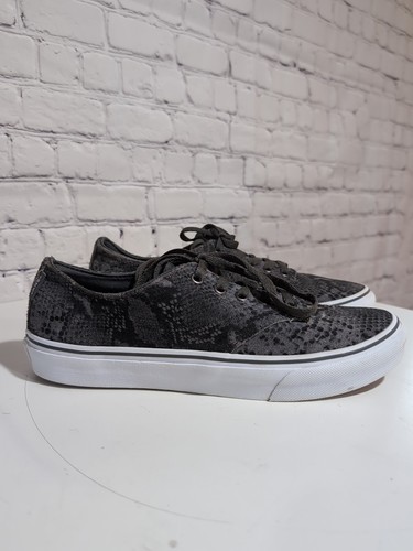 Sneakers basse Vans autentiche grigie nere scamosciate stampa pelle di serpente donna 9,5 - Foto 4 di 14