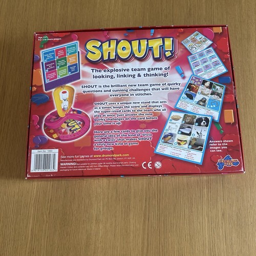Shout! Board Game Complete New But Opened Box. Drummond Park - Picture 12 of 12