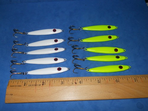 3/4 oz 10 - Minnow Spoons Lead Fishing Jigging Casting Lures - Picture 4 of 5