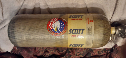 Scott SCBA Tank Cylinder Bottle 2216 PSI, 30 Min. Mfg 9/07 Hydro 2013, Valve. - Picture 3 of 11