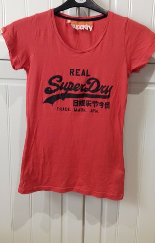 REDUCED-sizeS v expensive 100% cotton red SUPERDRY top with scoop neck (RRP £25) - Picture 6 of 10