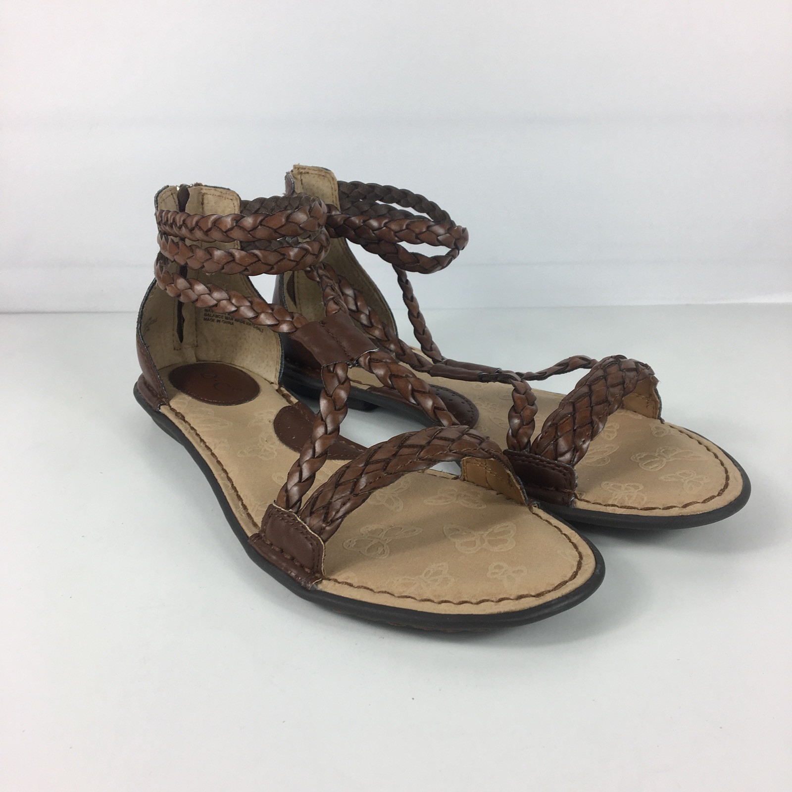 Boc Macedonia para para para mujer Talla 9 Gladiador Sandalia Zapato Tejido Y Correa En El Tobillo marrón 6db6cc Boc Macedonia para para para mujer Talla 9 Gladiador Sandalia Zapato Tejido Y Correa En El Tobillo marrón 6db6cc