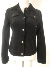 Cool Girl's Large Cisttoi Premium Black Soft Brushed Long Sleeve Button Jacket