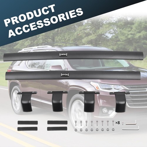 Barras transversales de techo de 220 libras aptas para equipaje Chevrolet Traverse 2018-2021 negro - Imagen 6 de 17
