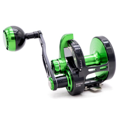 CAMEKOON Lever Drag Drum Boat Trolling Reel Multiplier Saltwater Jigging Fishing
