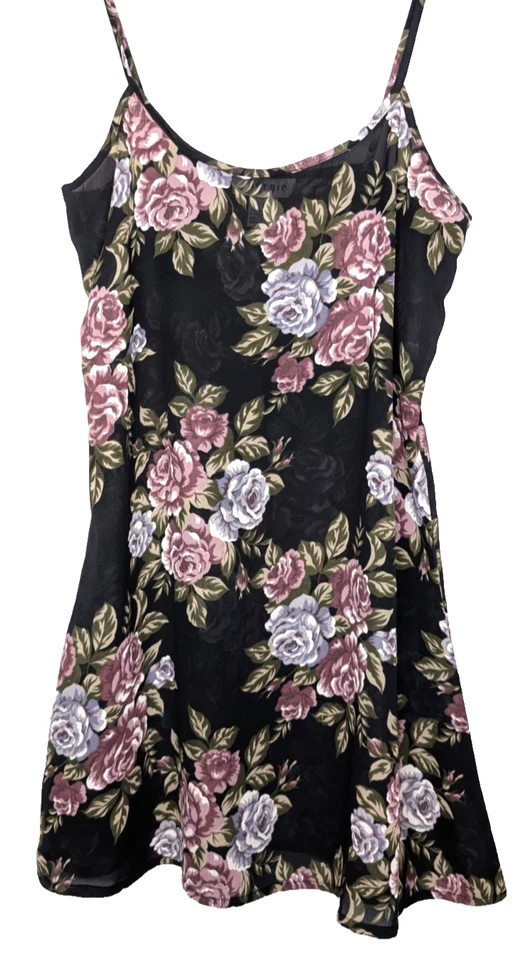 Vestido De Colección Años 90 Y2K Hada Oscura Capricho Coqueta Romántico Estampado Rosa Transparente Sin Mangas Foto 2 de 4