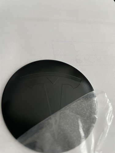 Wheel Center "T" Hub Cap Sticker Black Logo Decal 56mm 2.2" - (4 Per Pack) - Picture 3 of 3