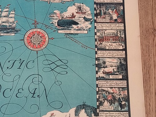 VINTAGE Harper & Brothers MAP of the EASTERN UNITED STATES 1929 ULTRA RARE - Picture 11 of 19