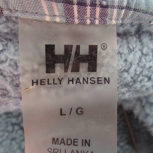 Helly Hanson Jacket L Large Aspen Snowmass Fleece Green Plaid Zip Up - Picture 9 of 9