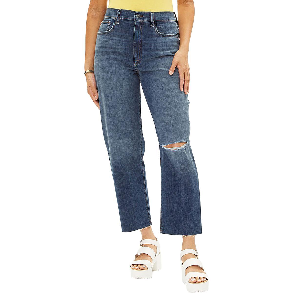 Джинсы прямого кроя Hudson Womens Kass Distressed Denim BHFO 7170