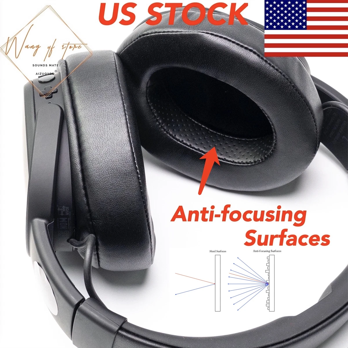 Acoustic Ear Pads Cushion Foam For ROCCAT ELO 7.1 AIR 7.1 USB X STEREO Headphone