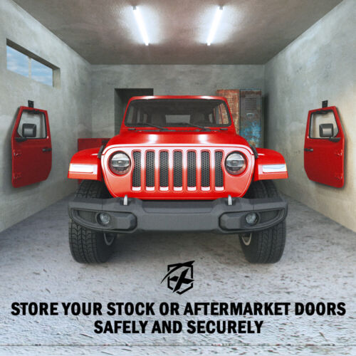 Xprite Wall Mount 2 Door Storage Hanger for Jeep Wrangler CJ YJ TJ LJ JK JL JT - Bild 6 von 7