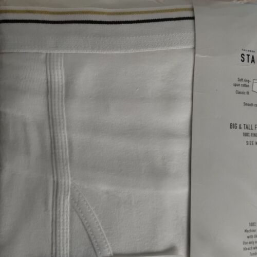 6 Pack JC Penney Stafford Men's Full Cut White Cotton Briefs Size 50 Underwear - Picture 10 of 10