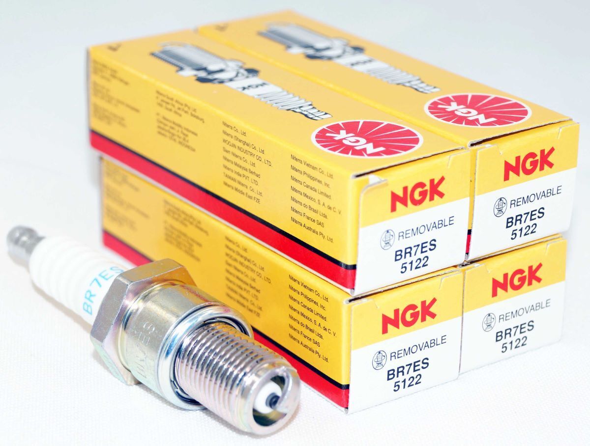 4 Pack Genuine Authentic NGK 5122 Nickel Spark Plugs BR7ES