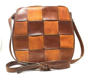 Paradox-Crossbody-Shoulder-Bag-Purse-Woven-Leather-Satchel-Brown-Cognac-Vintage