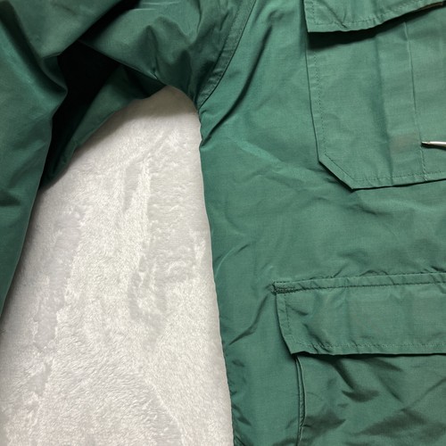 Vintage 80s LL Bean Flannel Lined Baxter State Parka Size L Made in USA Green - Picture 12 of 15
