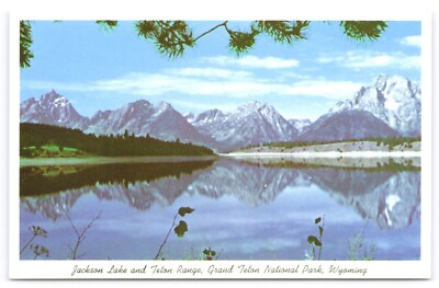 WY Grand Teton National Park, Jackson Lake and Teton Range, Chrome Unposted