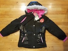 Zeroxposur Girls Snowboard Jacket Coat Black Pink XS 5/6 NEW NWT