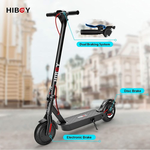 Hiboy 500W Electric Scooter 10" Tires 19MPH 25Mi Foldable Adult with Cable Lock - Picture 6 of 10