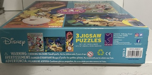 Ceaco Disney 3 Pack Jigsaw. Beauty And Beast, Mickey, Minnie. New. - Picture 4 of 4