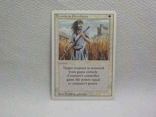 SWORDS TO PLOWSHARES MAGIC THE GATHERING REVISED MTG Trading Card  1994 #106 - Picture 2 of 7