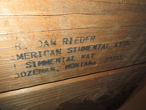 FLEISCHSCHILD -- zeigt Kadaver - AMERIKANISCHES SIMMENTAL - von BOZEMAN MONTANA - ungewöhnlich - Bild 6 von 13