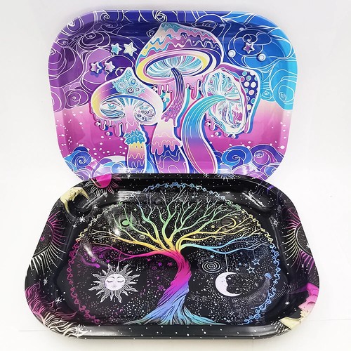 Bandeja enrollable de metal plato cenicero tabaco 180*140 mm bandeja para cigarrillos animada - Imagen 6 de 30