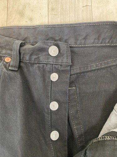 LEVIS Vintage 501 Jeans 29/34 Black Denim Relaxed Straight Leg Levi's Rockabilly - Picture 12 of 16