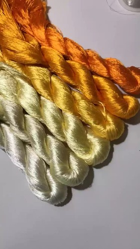 100%mulberry silk,hand-dyed wrapping velvet flower Twistless nosplit silk thread - Picture 11 of 36