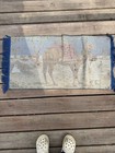 Vintage Middle Eastern Tapestry Egypt ,Camel ,man,Palm Tree Art 20x40 — photo 5