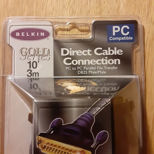 BELKIN 10' (3M) DIRECT CABLE CONNECTION PC TO PC FILE TRANSFER CABLE DB25 M/M - Picture 5 of 6