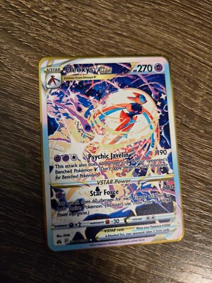 Dedoxys V STAR Pokemon Card Rainbow HOLO 1st M95 | eBay