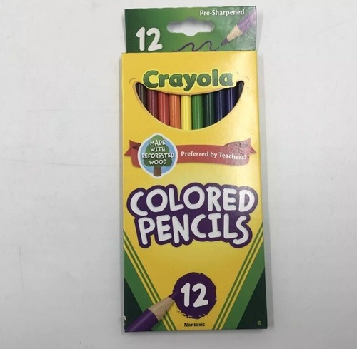 (Pack Of 4)Crayola Colored Pencils 12 CT Set Pre Sharpened Assorted Colors - New - Picture 2 of 3