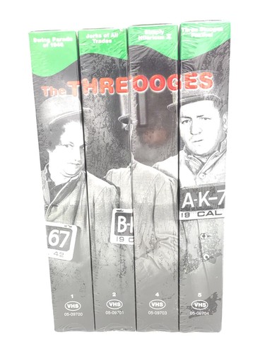 The Three Stooges Collector Series VHS Box Set (1,2,4,5) SEALED - Picture 10 of 10