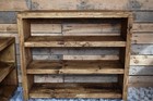 Rustic Chunky Shoe Racks, Shelving Reclaimed Farmhouse Furniture light oak/ dark