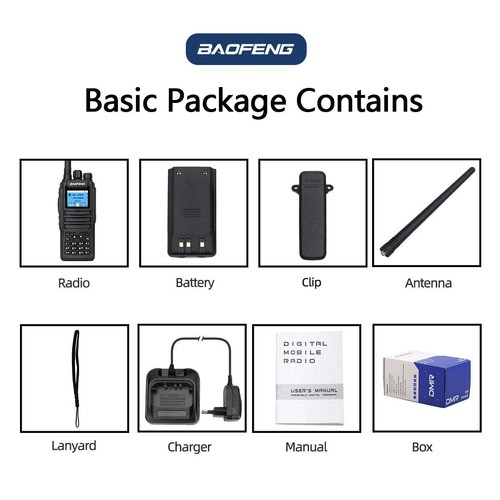 Baofeng DMR DM 1701 Walkie Talkie digitale doppia modalità analogico radio bidirezionale aperto GD - Foto 6 di 17