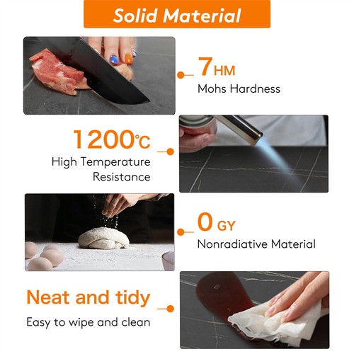 49.2in Extra Long Console Table Marble Entryway Table Gold + Black Accent Table - Picture 13 of 16