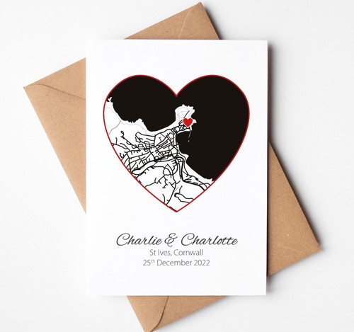 Wedding card | Personalised anniversary card | Handmade engagement greeting card - Picture 7 of 9