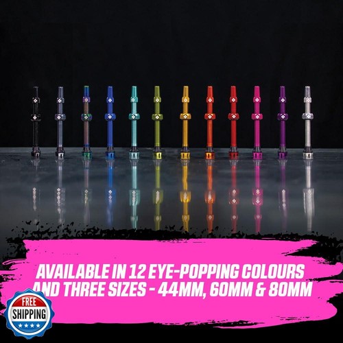 Muc-Off Tubeless Valves V2 – 44mm Pink | 4X 7075 Aircraft-Grade Aluminium Pre - Picture 2 of 5