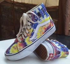 Awesome VANS Sk8-Hi Tapered, Mens Sz 5.5 WM-7  Washed Tie Dye Sneakers