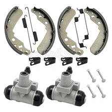 Rear Front Brake Wheel Cylinders w/Shoes for Kawasaki KAF400 Mule 600 610 SX