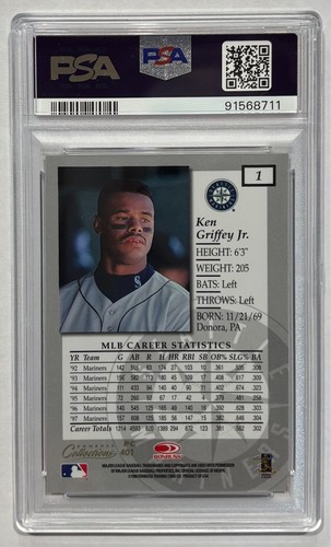 1998 Donruss Elite-Prized Collection Ken Griffey Jr #PC401 PSA 10  - Picture 2 of 2