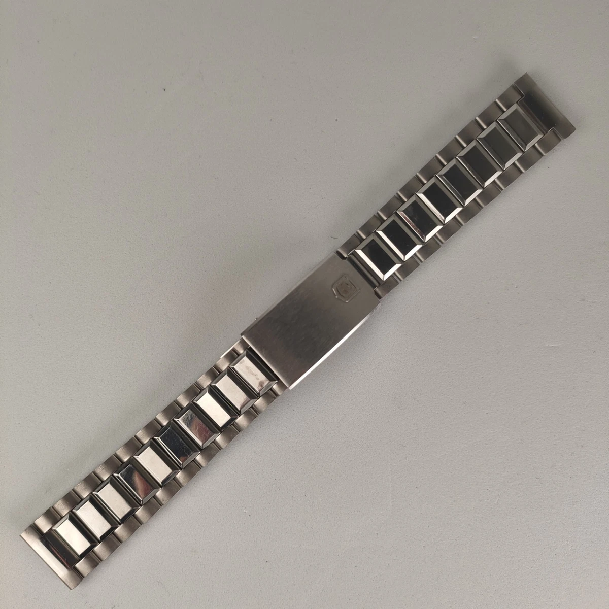 Cinturino per orologio acciaio nero massiccio 18mm bracciale tessuto